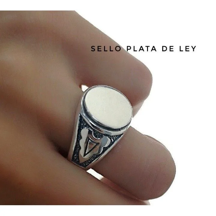 Anillo Plata Sello Hombre