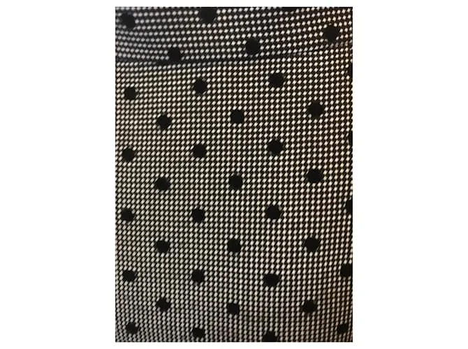Autre Marque falda de lunares con alcohol Negro Gris 