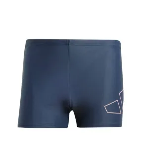 Bañador de Natación adidas Big Bars Swim Boxer Hombre Azul