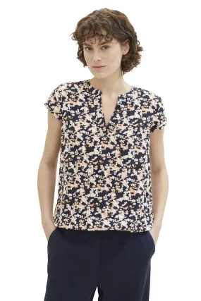 BLUSA MUJER ESTAMPADA AZUL