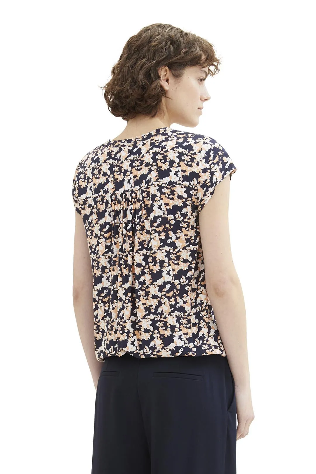 BLUSA MUJER ESTAMPADA AZUL