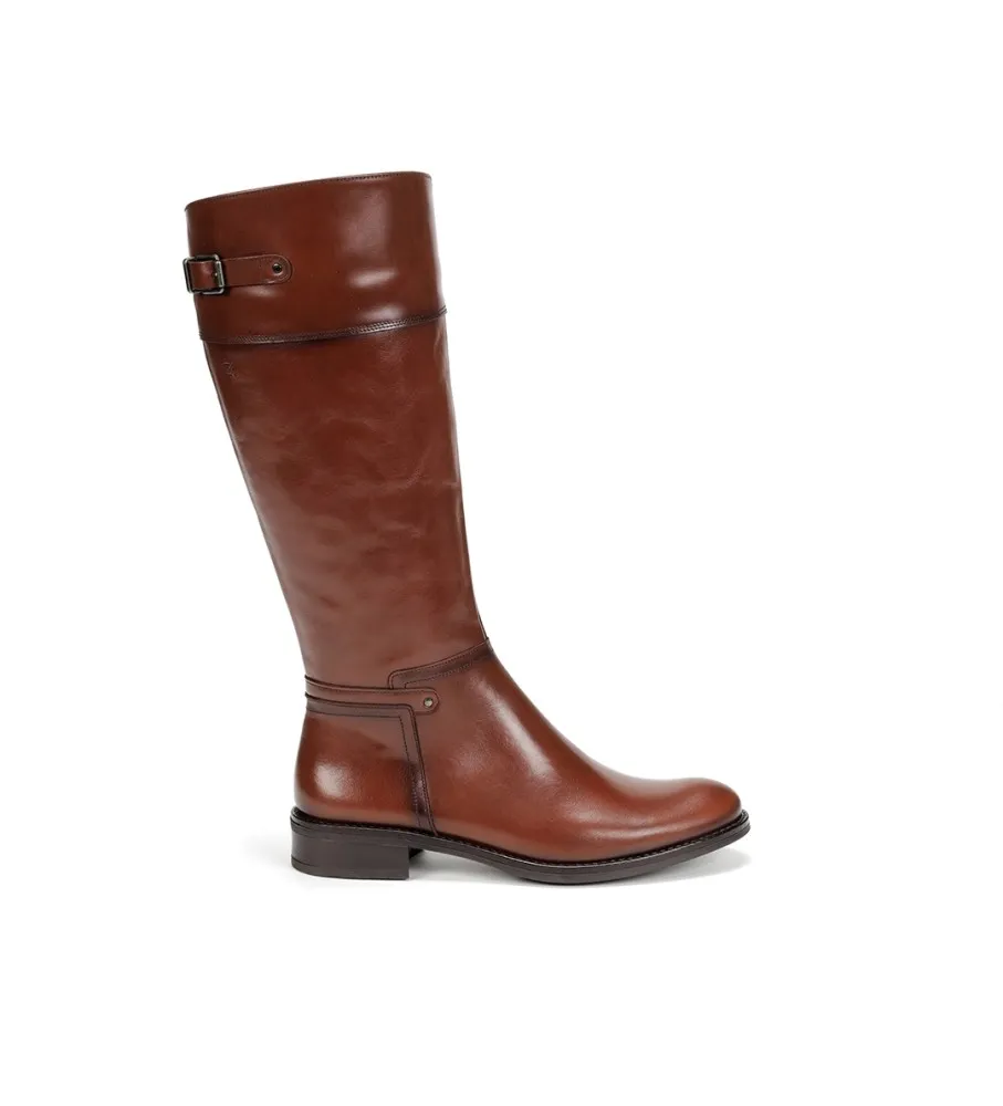 Botas de Piel Tierra D7687 marrón