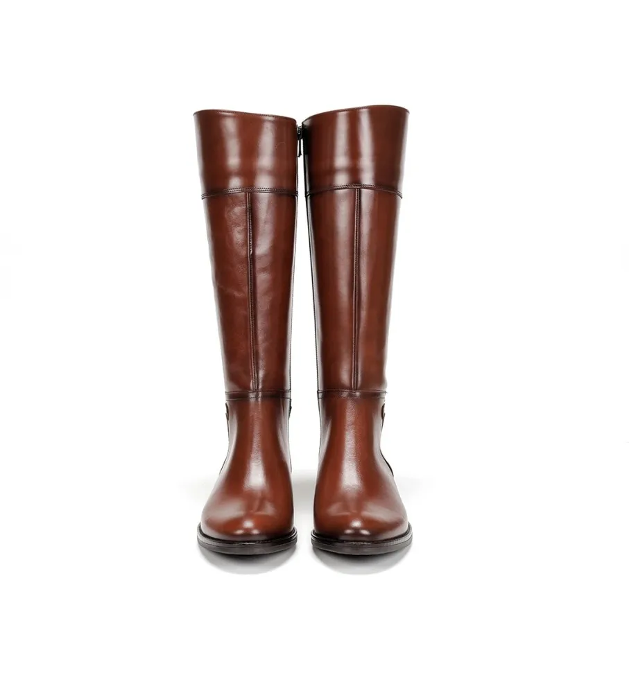 Botas de Piel Tierra D7687 marrón