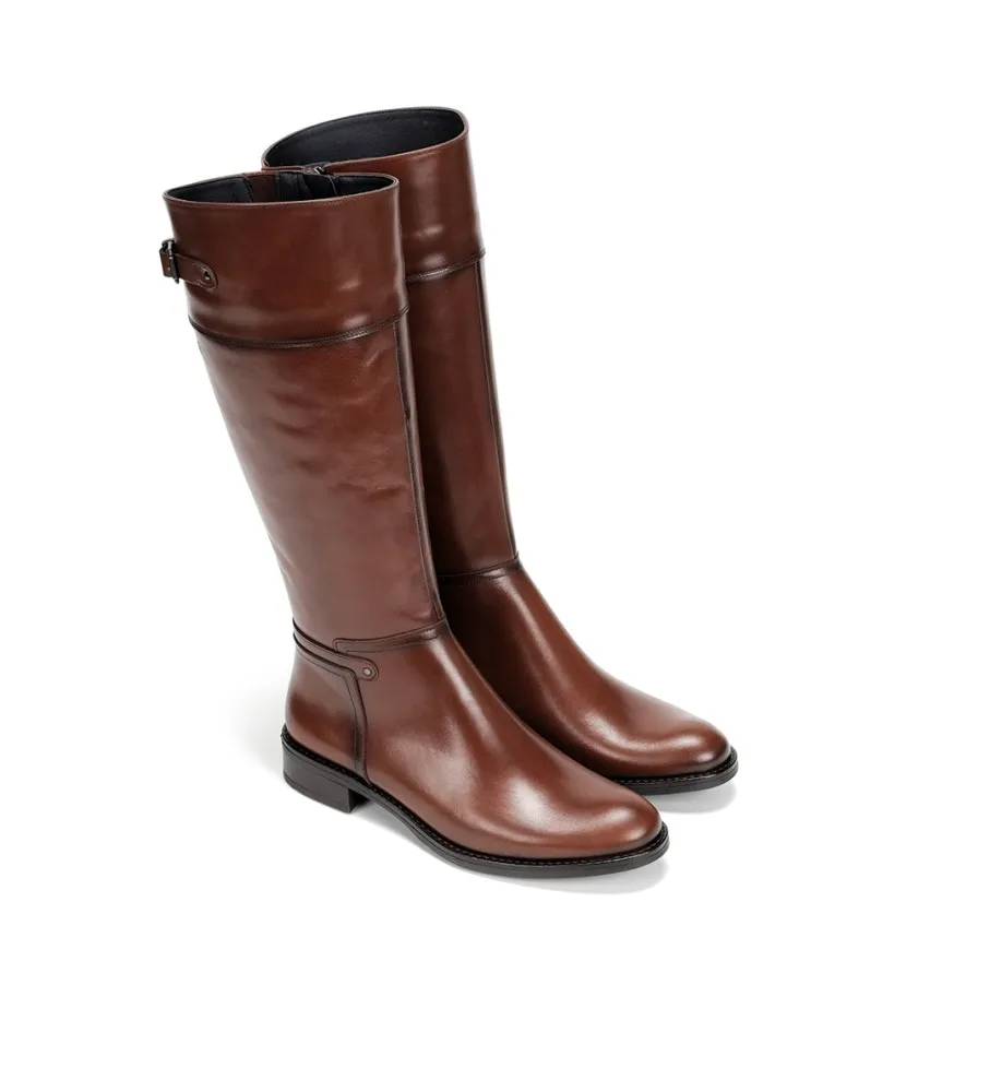 Botas de Piel Tierra D7687 marrón