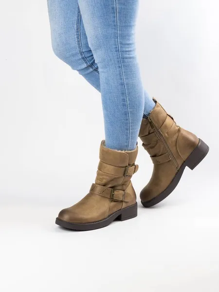 botas mtng wika forro taupe para mujer