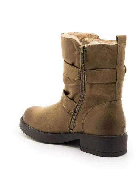 botas mtng wika forro taupe para mujer