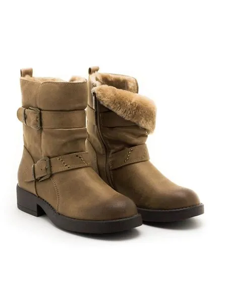 botas mtng wika forro taupe para mujer