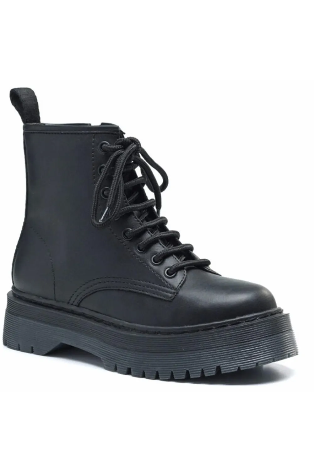 BOTAS MUJER CORINA MILITAR DOBLE PISO NEGRO M2685A