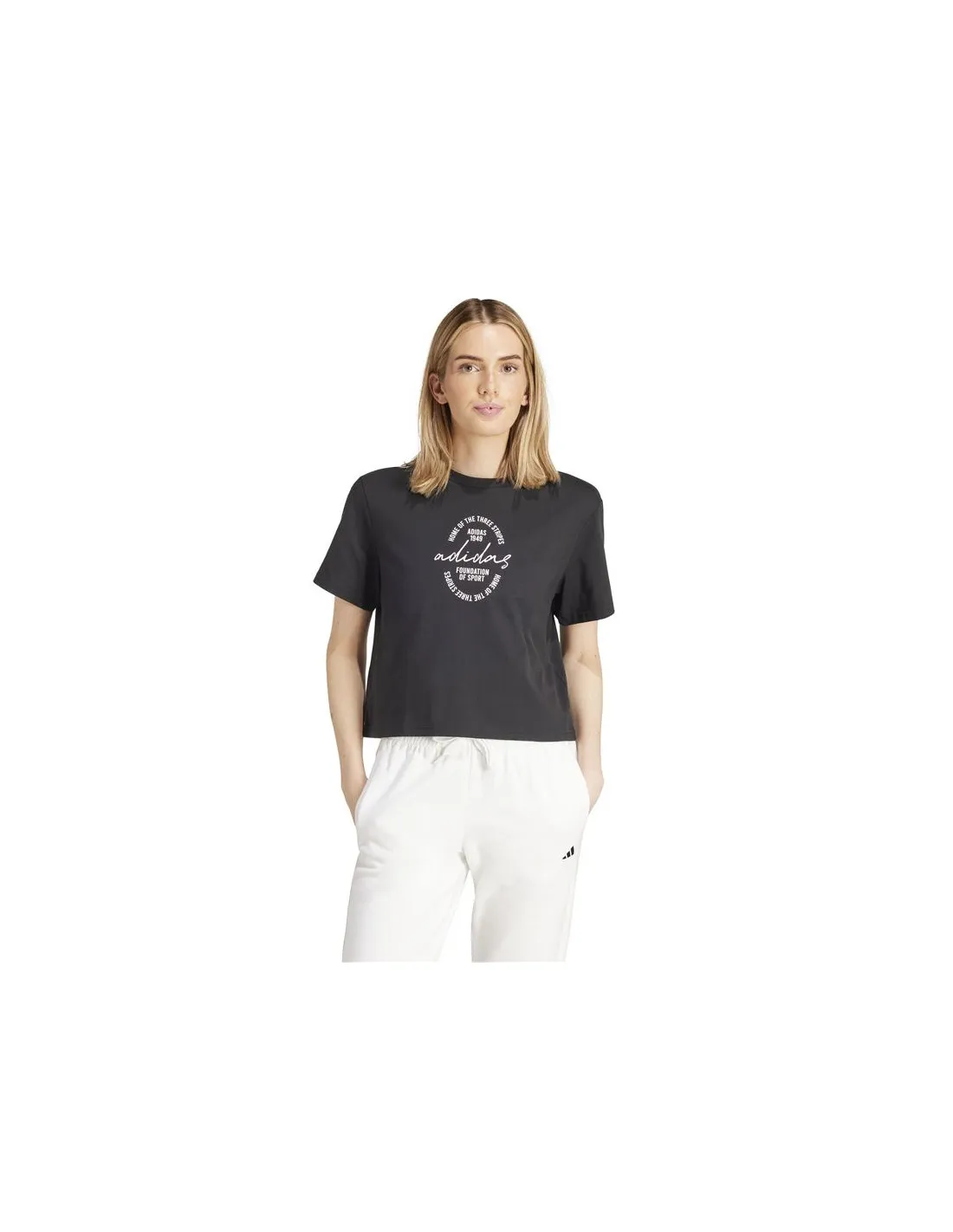 Camiseta adidas Brand Love Signature Graphic Mujer Negro