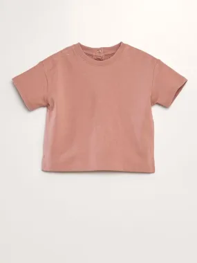 Camiseta de algodón con automáticos en la parte trasera - Tough Cotton¿ - Unisex - ROSA