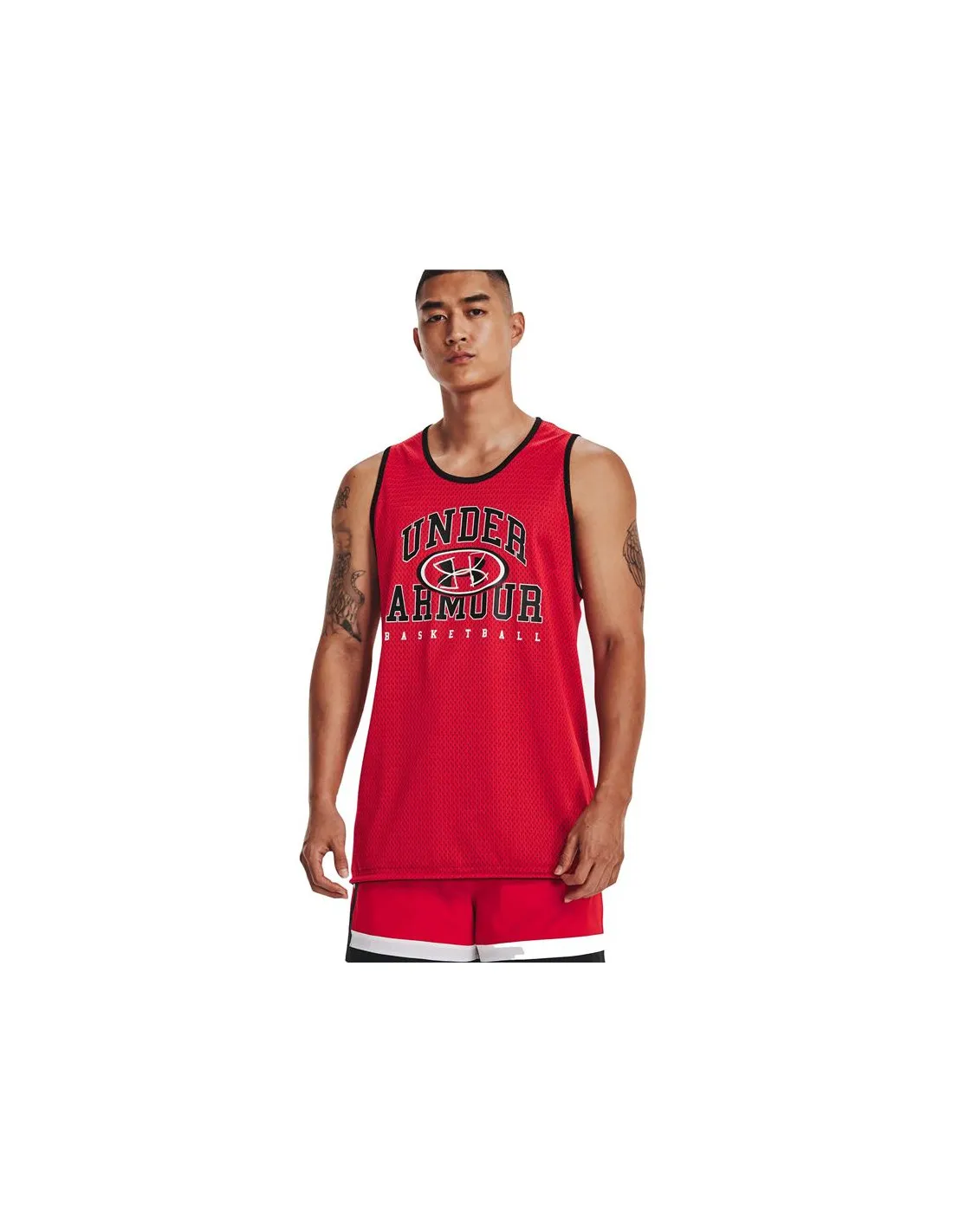 Camiseta de Baloncesto Under Amour Baseline Reversible Jsy Red Hombre