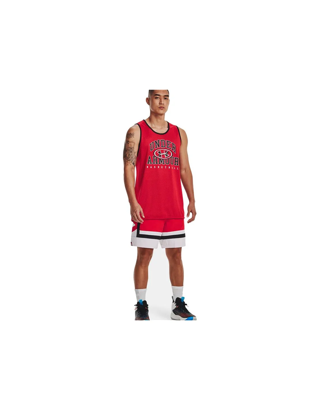 Camiseta de Baloncesto Under Amour Baseline Reversible Jsy Red Hombre