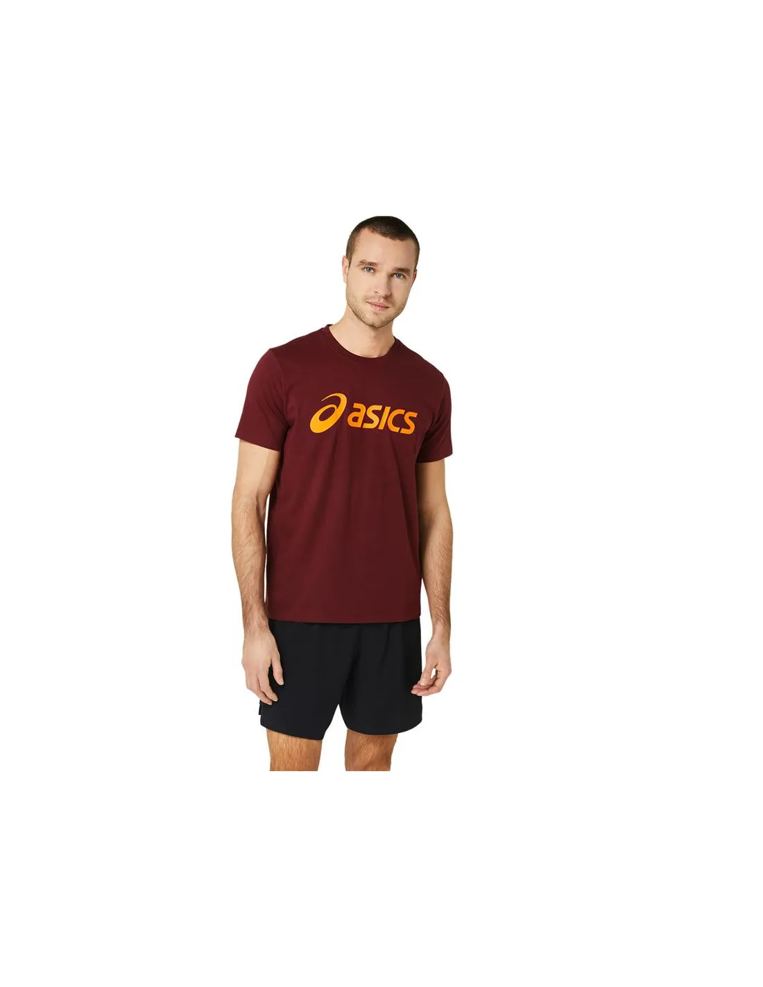 Camiseta de Fitness ASICS Big Logo Hombre Rojo/Bright Naranja