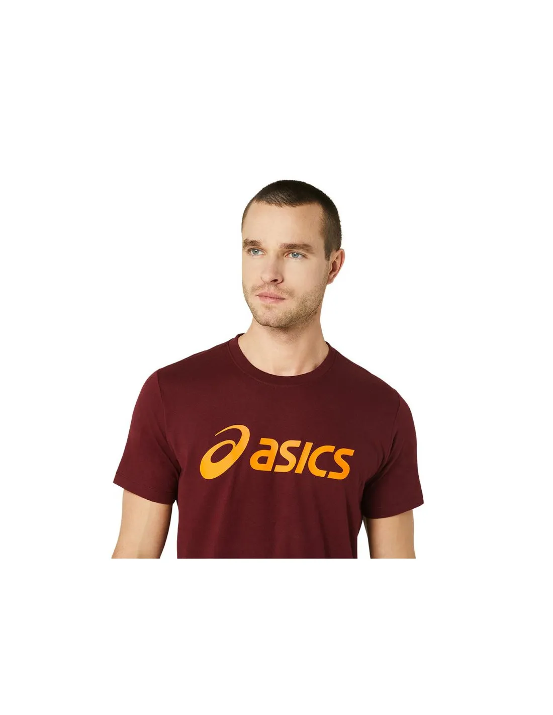 Camiseta de Fitness ASICS Big Logo Hombre Rojo/Bright Naranja