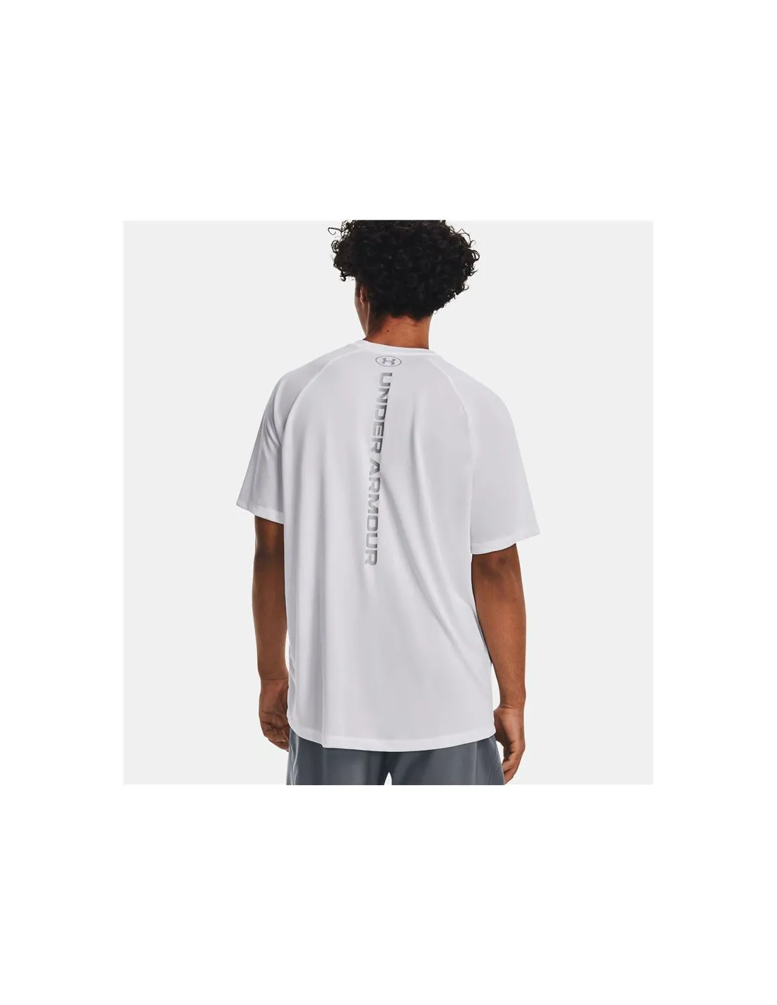 Camiseta de Fitness Under Amour Tech Reflective Blanco Hombre