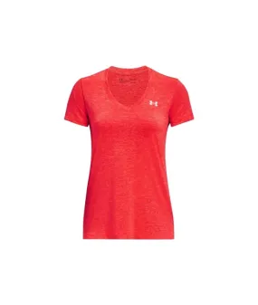 Camiseta de Fitness Under Armour Tech Ssv - Twist Mujer Rojo