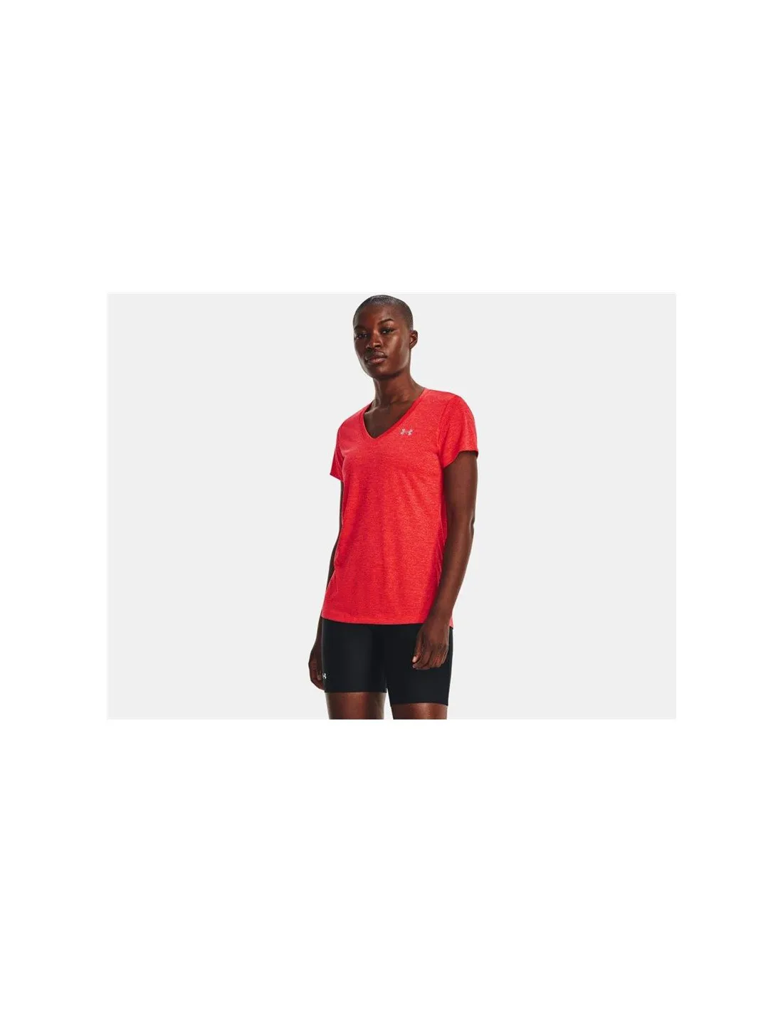 Camiseta de Fitness Under Armour Tech Ssv - Twist Mujer Rojo