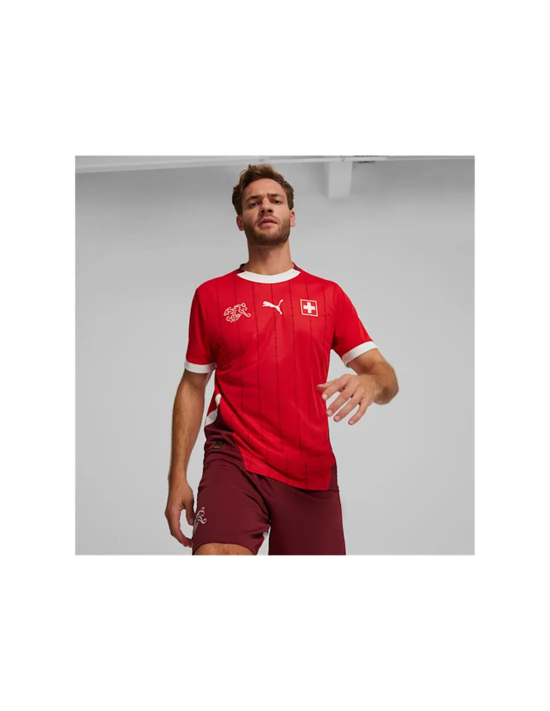 Camiseta de Fútbol Puma Suiza 2024 Hombre Rojo