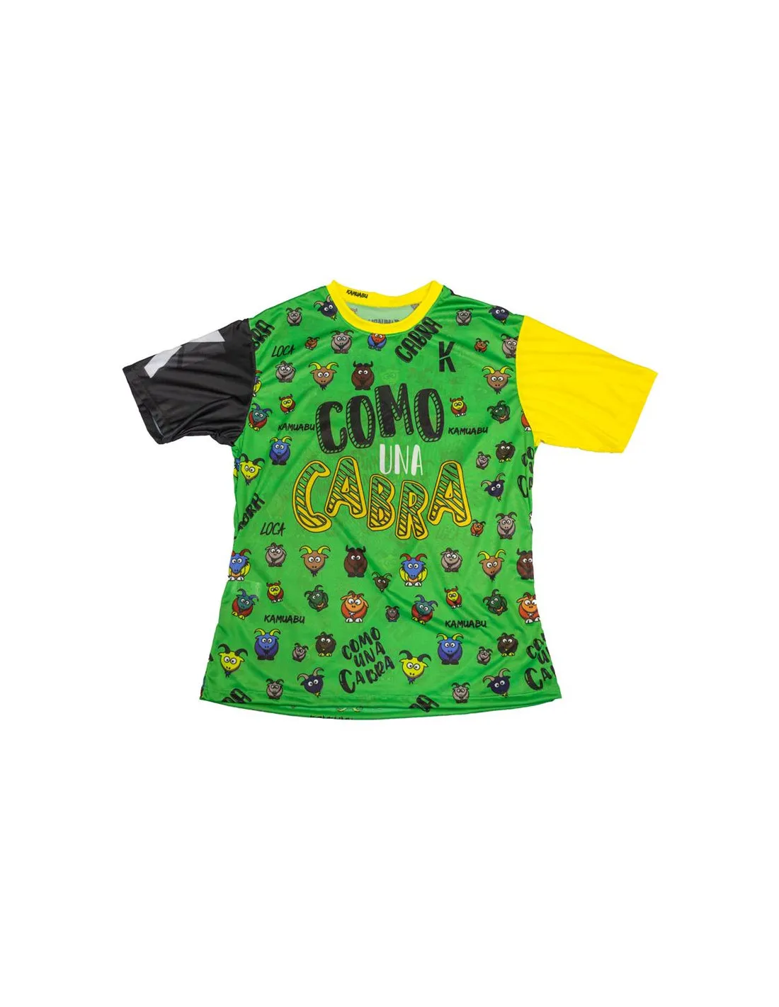 Camiseta de running Kamuabu Comounacabra verde