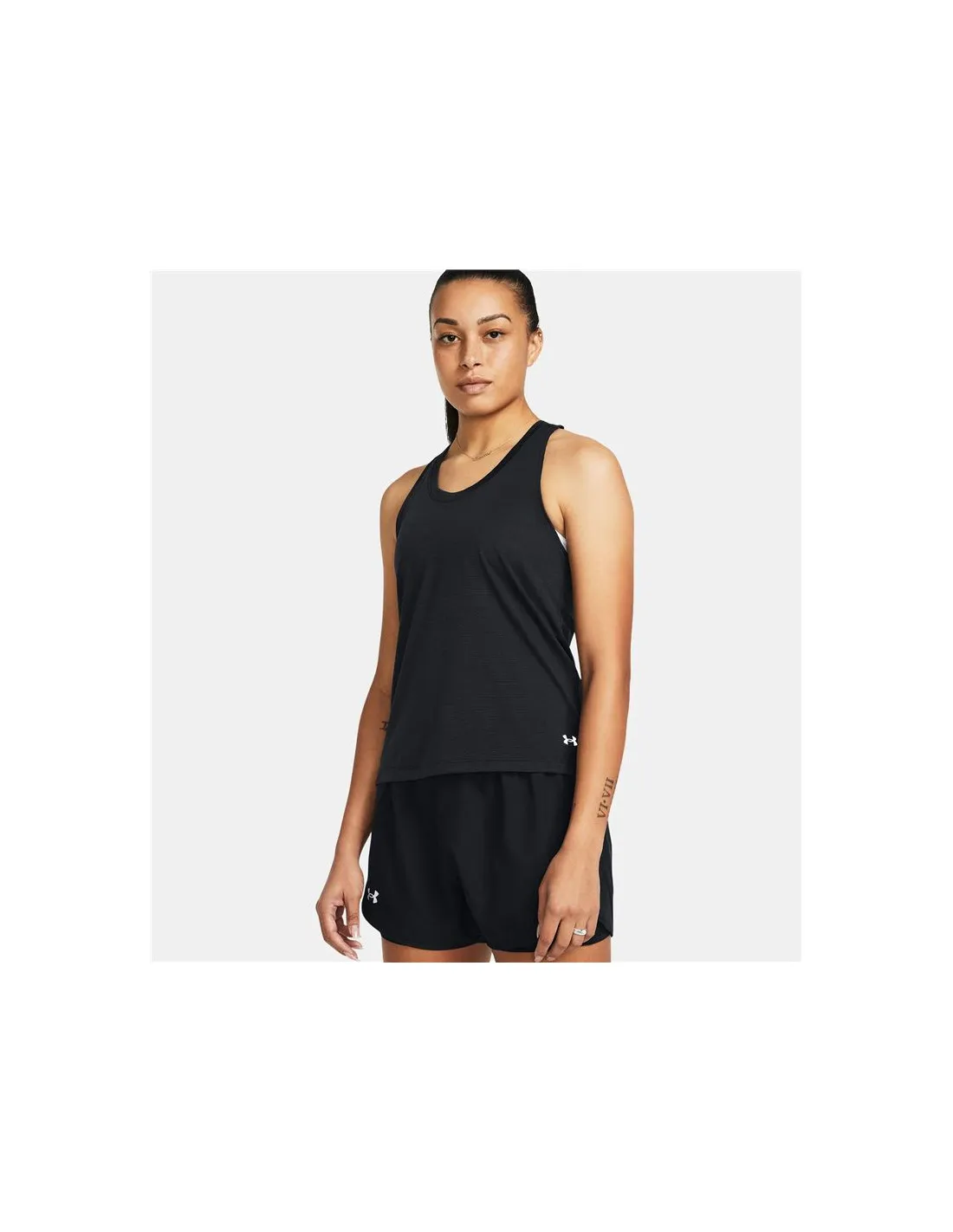 Camiseta de Running Under Armour Launch Singlet Mujer Negro