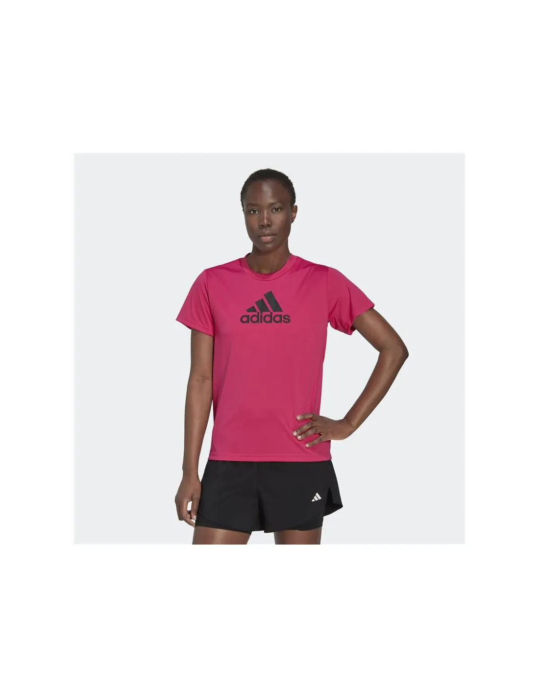 Camiseta de tranning adidas Designe 2 Move Logo fucsia Mujer