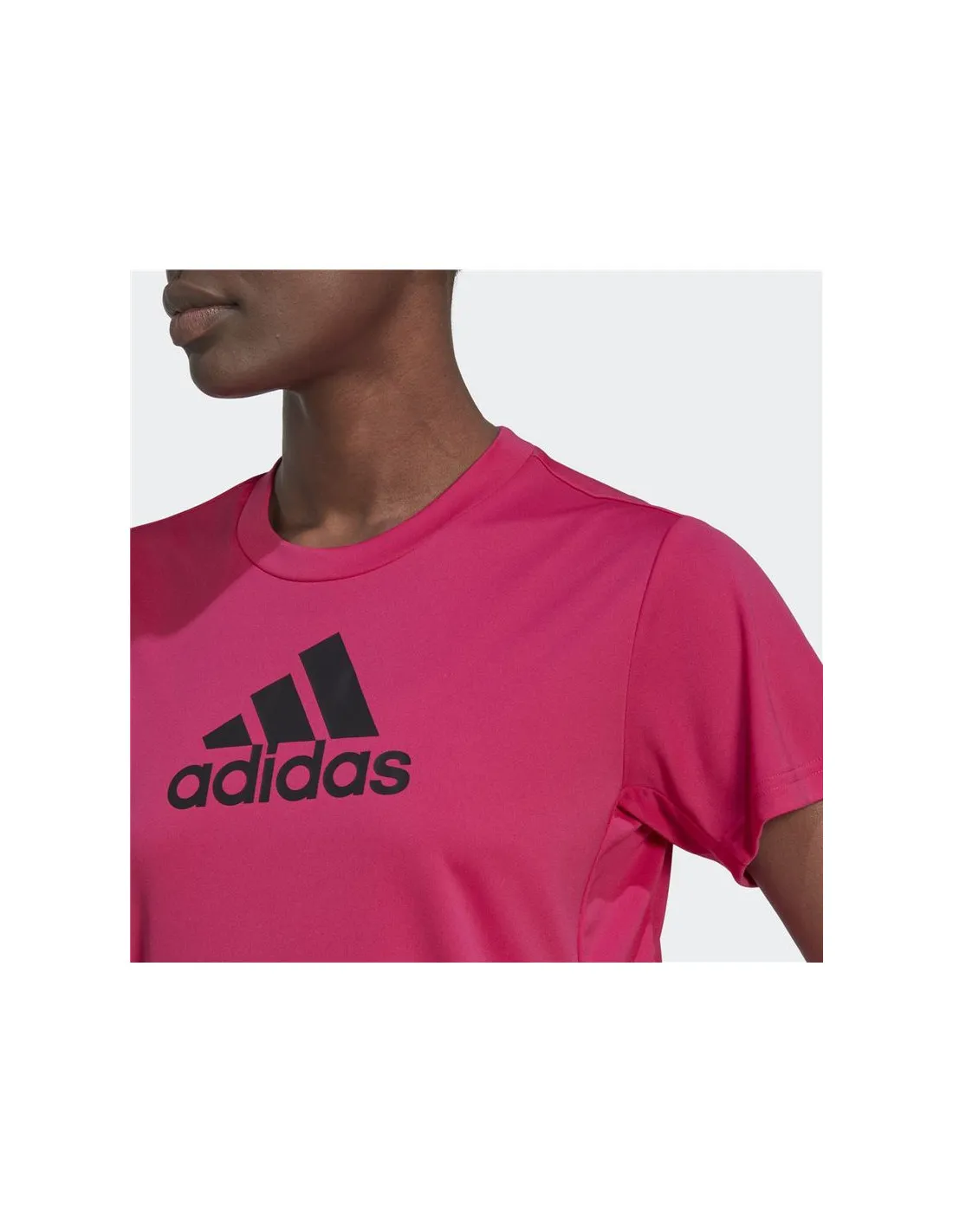 Camiseta de tranning adidas Designe 2 Move Logo fucsia Mujer