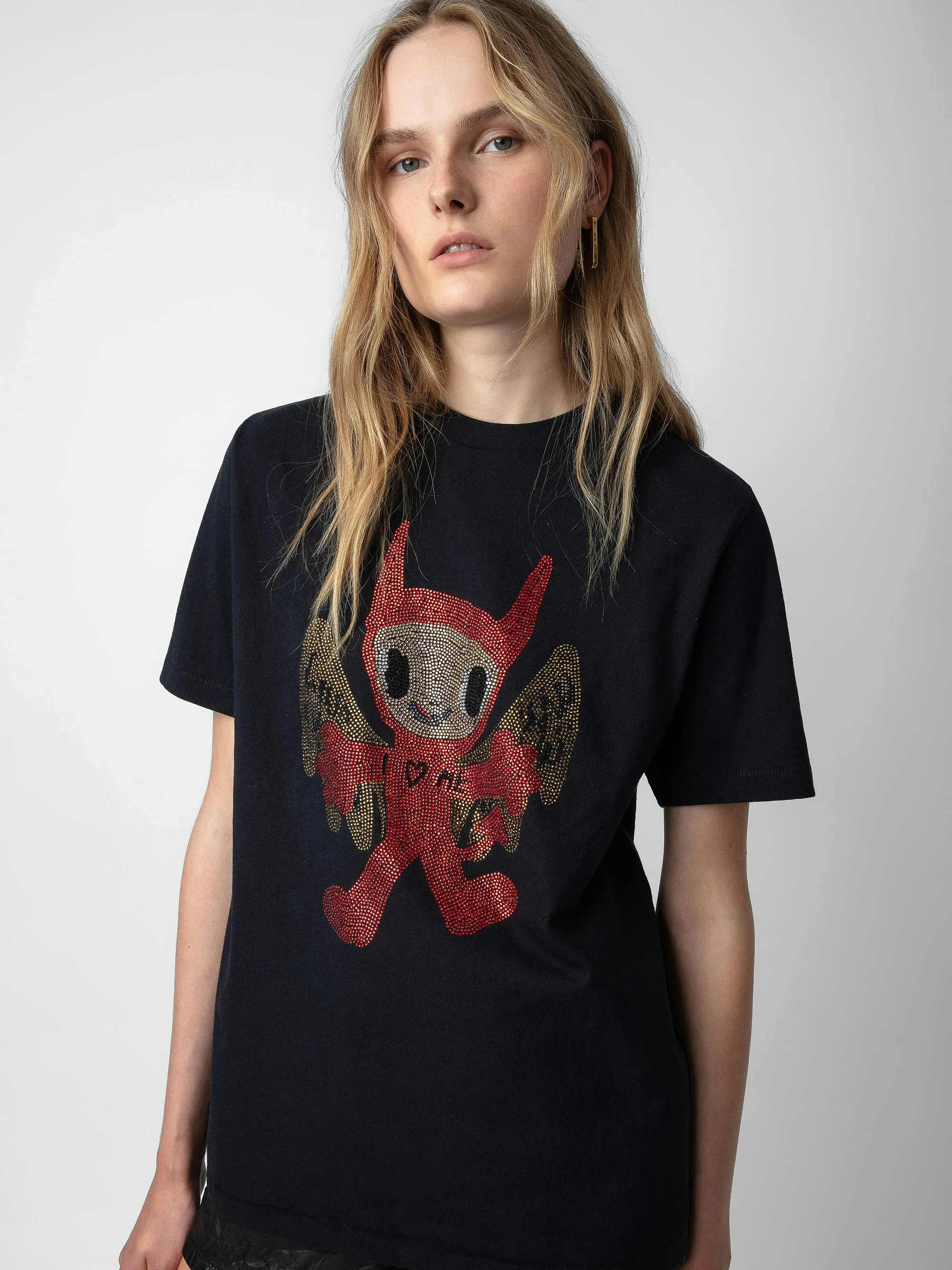 Camiseta Edwin Devil Strass