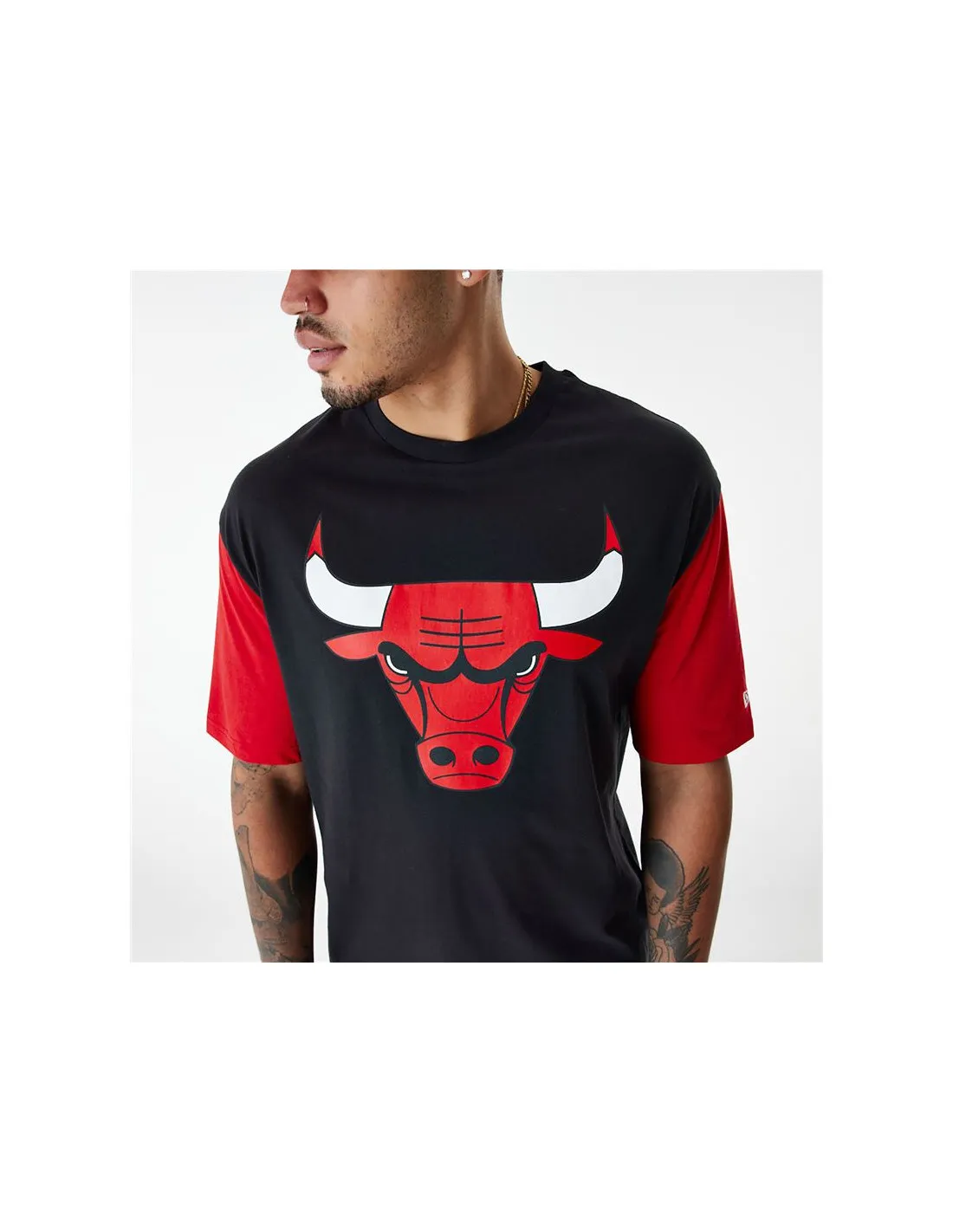 Camiseta New Era NBA Colour Insert Chicago Bulls Black Hombre