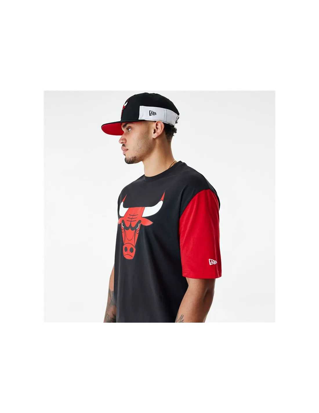 Camiseta New Era NBA Colour Insert Chicago Bulls Black Hombre