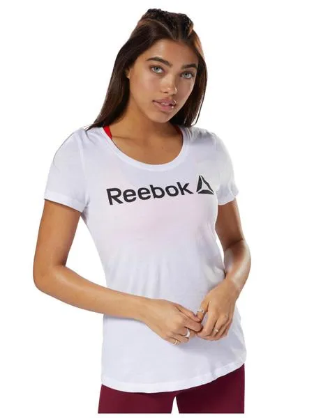 Camiseta Reebok Blanco Mujer