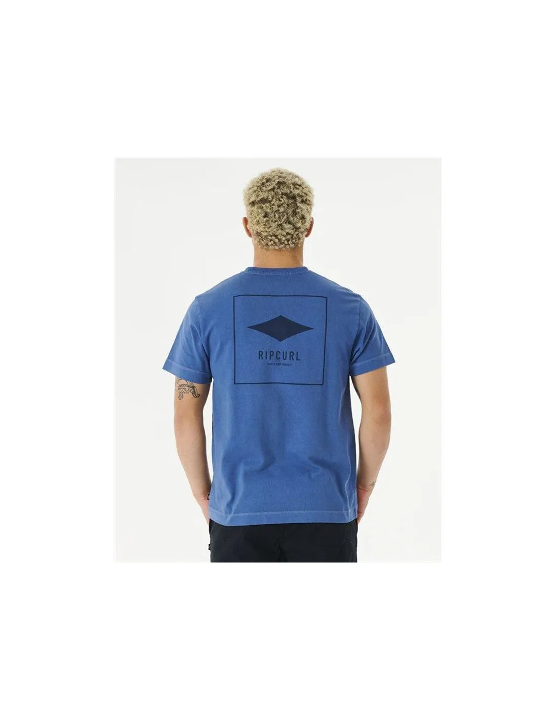 Camiseta Rip Curl Quality Surf Products Logo Hombre Azul