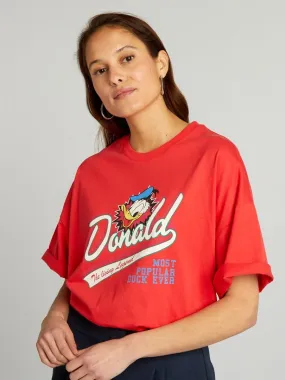 Camiseta 'Donald Duck' de 'Disney' de algodón - ROJO