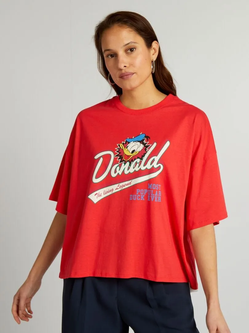 Camiseta 'Donald Duck' de 'Disney' de algodón - ROJO