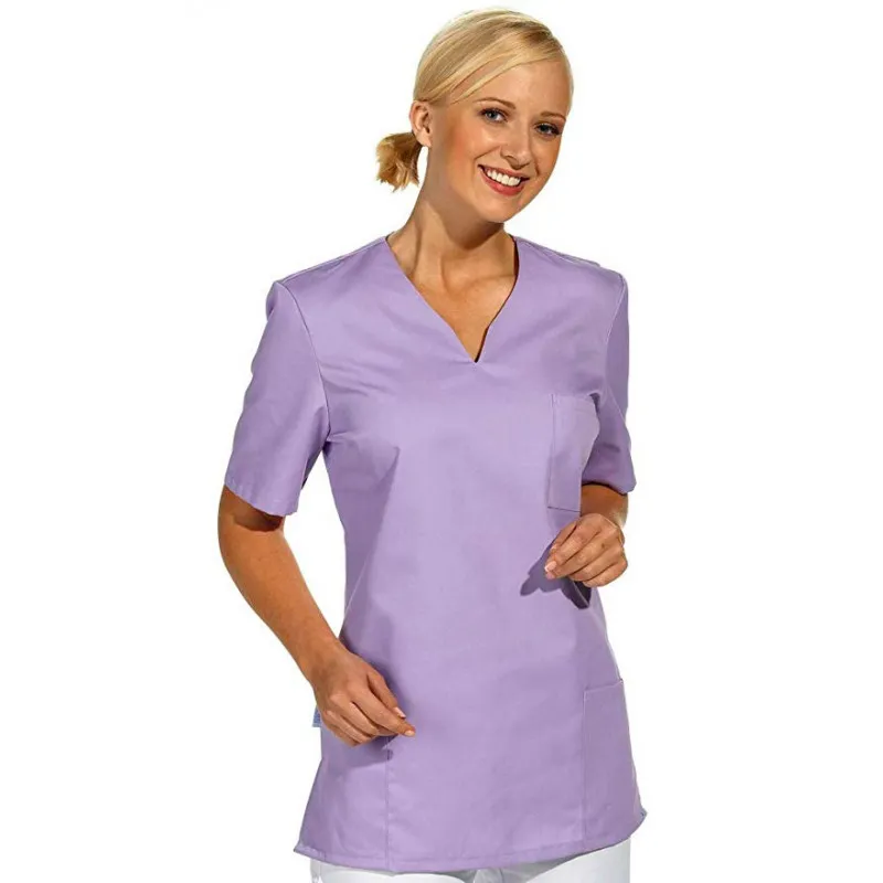 Camisola laboral mujer cuello llave lila Leiber - Talla XXL Oferta