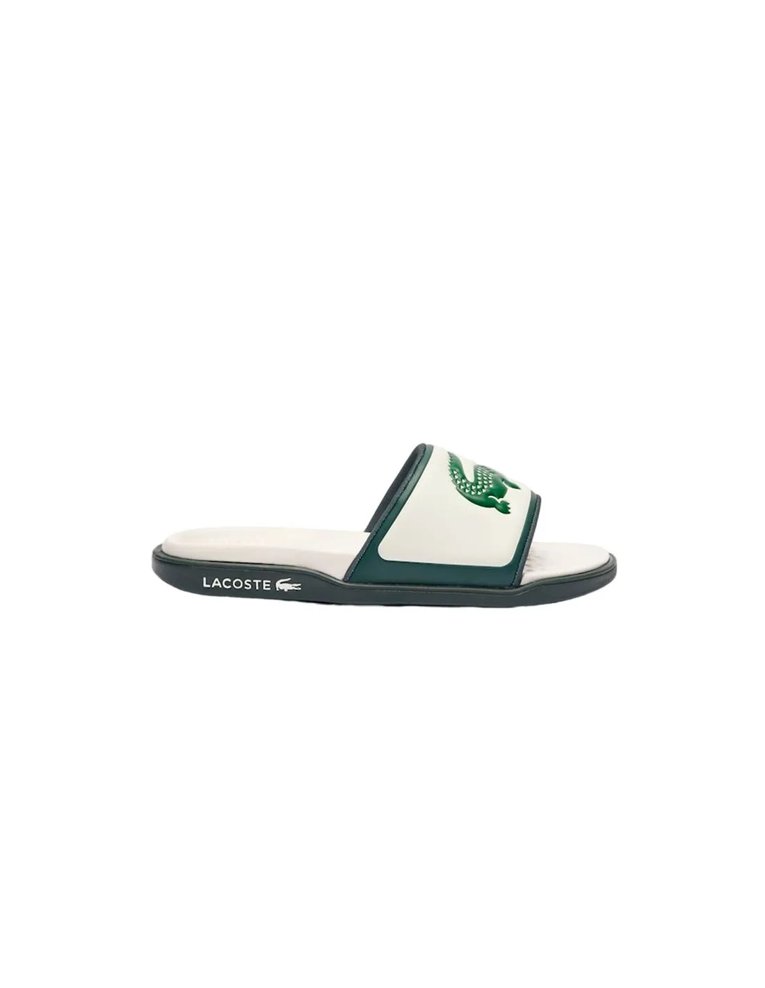 Chanclas Lacoste Slides & Sandals Hombre Blanco Verde