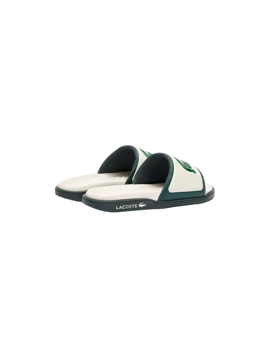 Chanclas Lacoste Slides & Sandals Hombre Blanco Verde