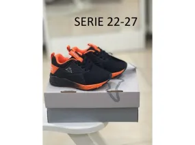 DEPORTIVO KAPPA LOGO SAN PUERTO 33157XW EN NEGRO-NARANJA