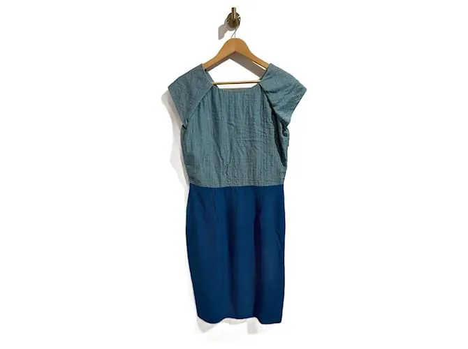 FENDI Vestidos T.ÉL 44 Seda Azul 