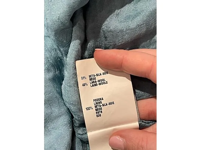 FENDI Vestidos T.ÉL 44 Seda Azul 