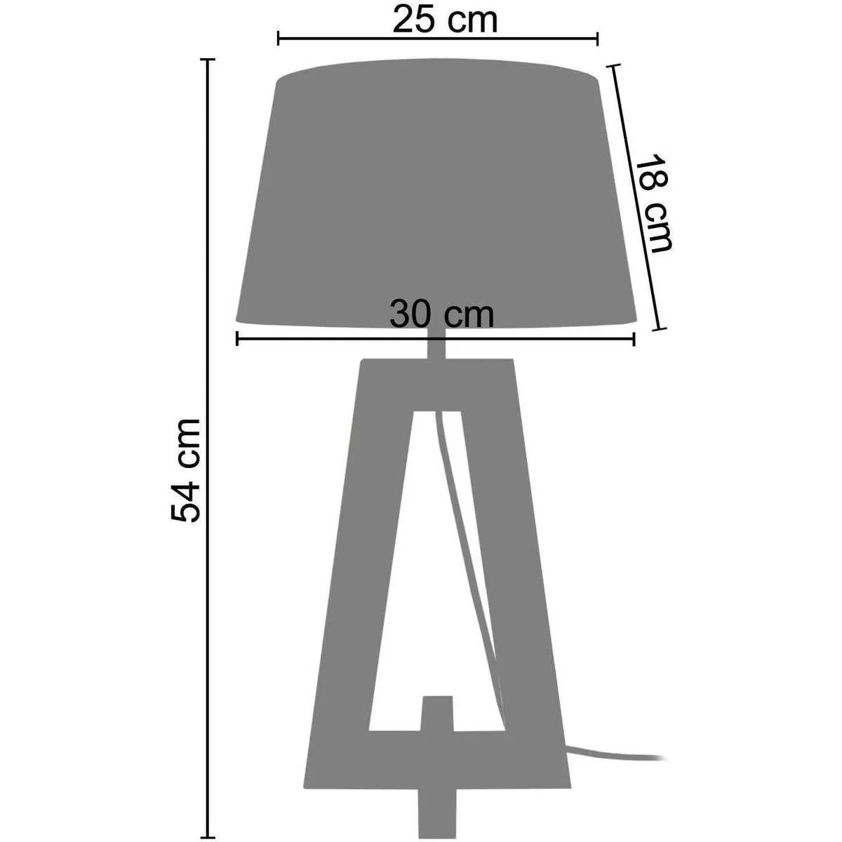 Lámpara de Mesa redondo madera negro