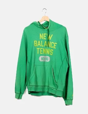 New Balance Sudadera verde con capucha