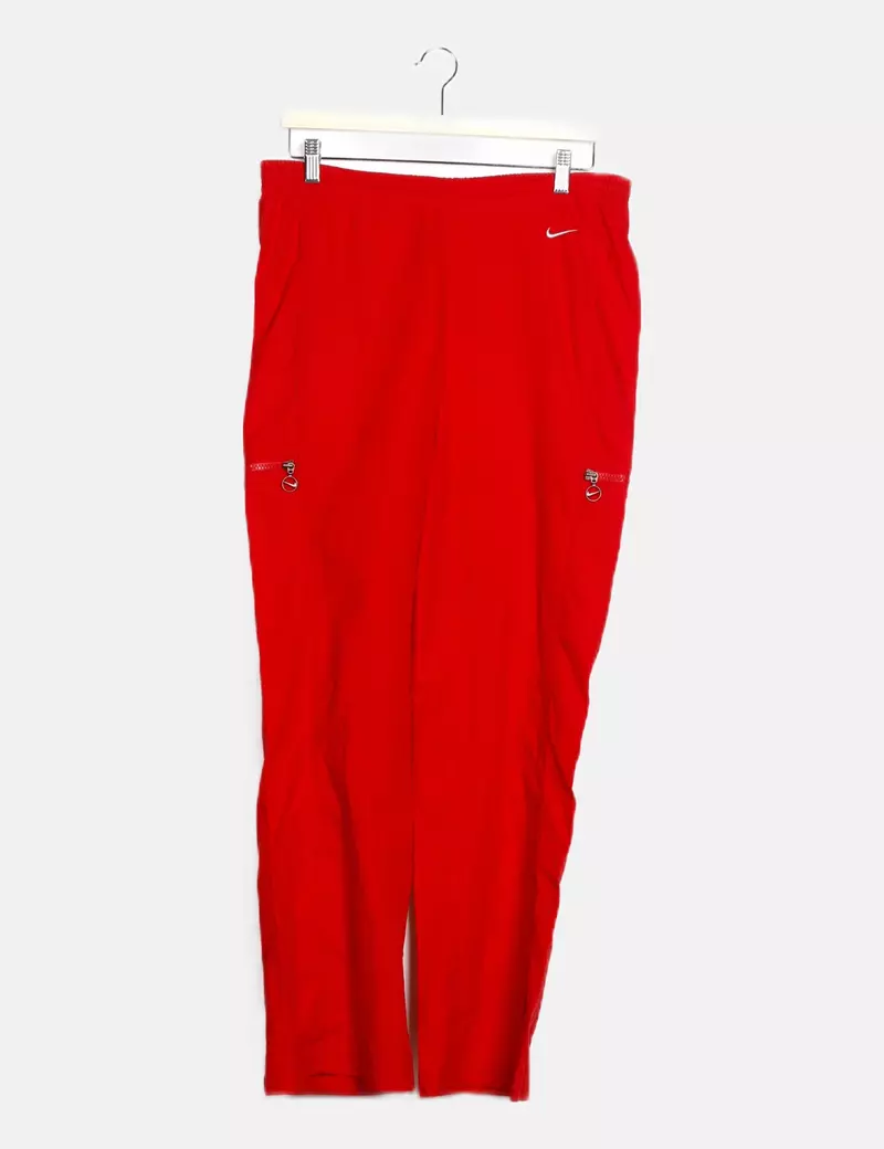 Nike Pantalón rojo básico