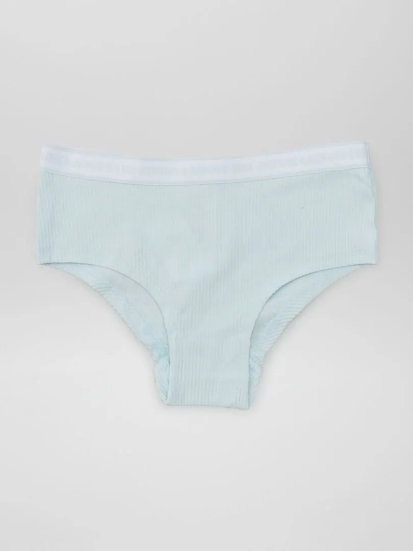 Pack de 3 culottes de punto de canalé - PURPURA