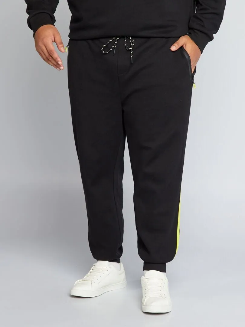 Pantalón de jogging de punto de piqué - negro