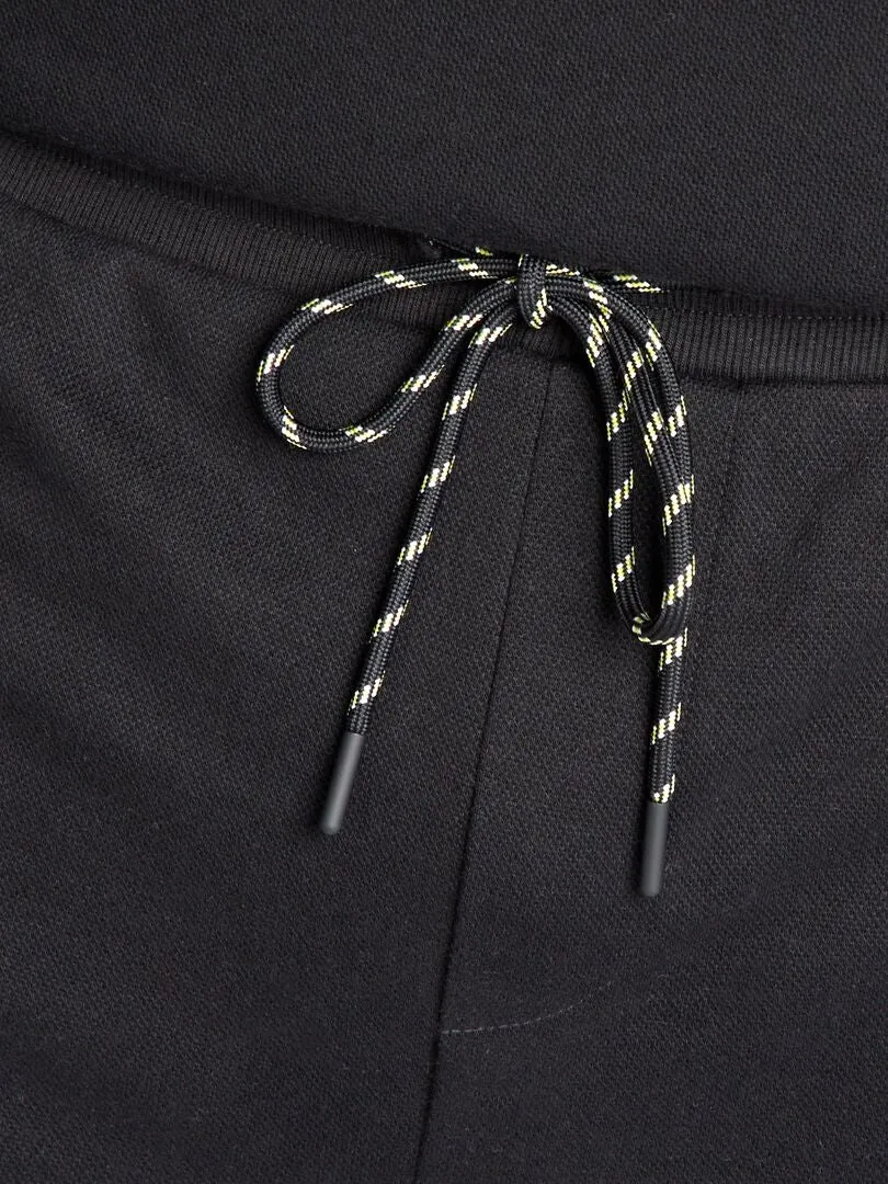 Pantalón de jogging de punto de piqué - negro