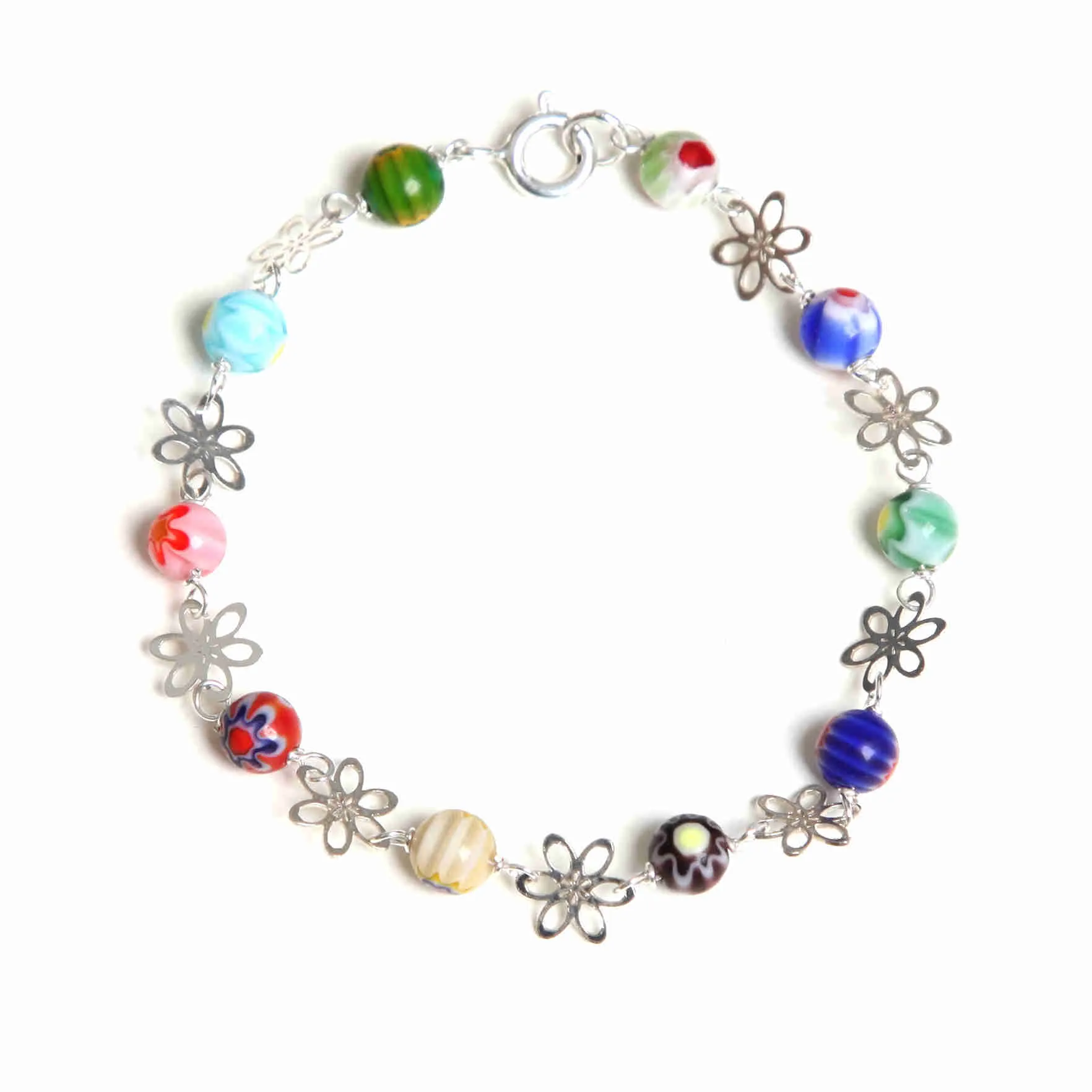 Pulsera Flores Color