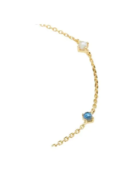 pulsera p de paola navy gold