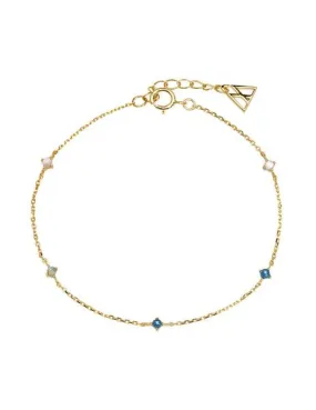 pulsera p de paola navy gold