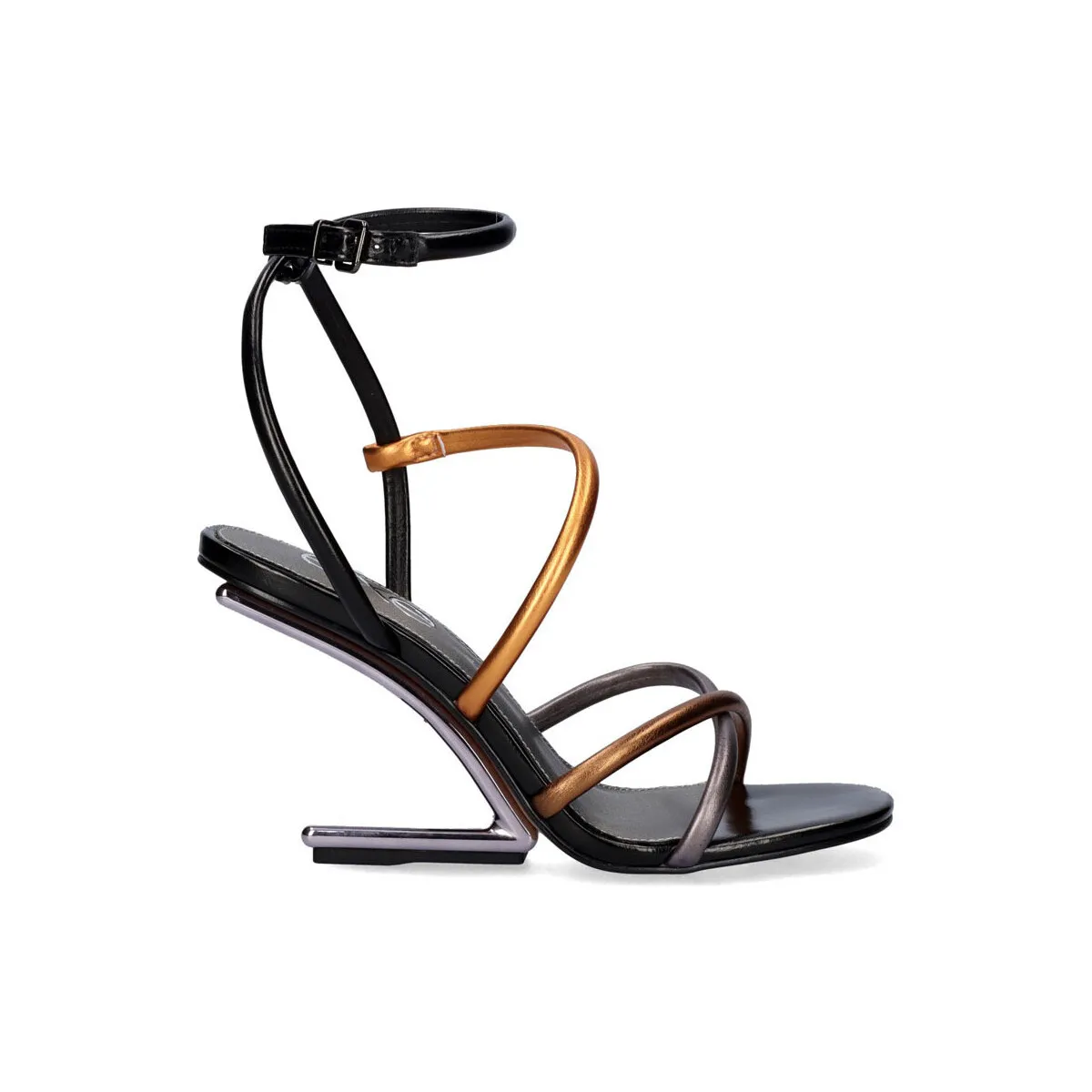 SANDALIA TACÓN EXÉ MAGGIE-811 BLACK BRONZE