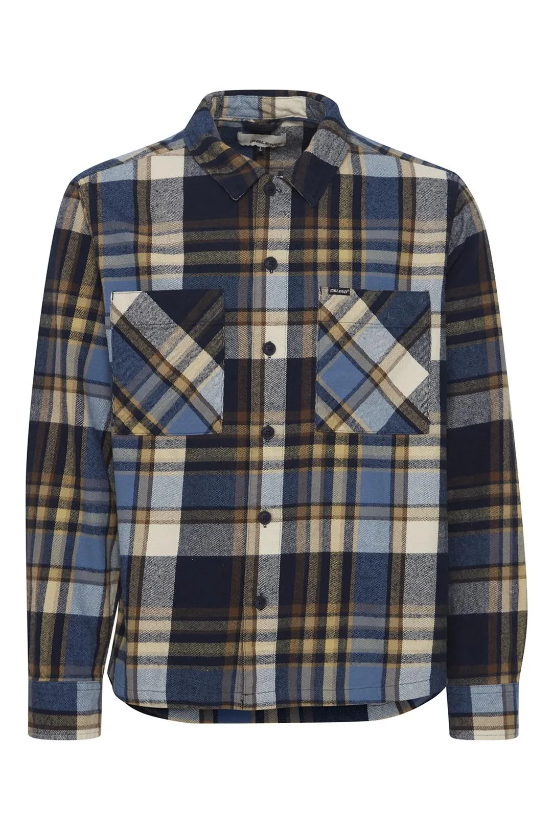 SOBRECAMISA CUADROS HOMBRE AZUL MARINO